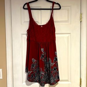 RoseGal Red Floral Top